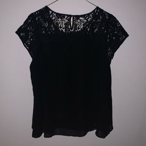 Torrid Black Lace Blouse